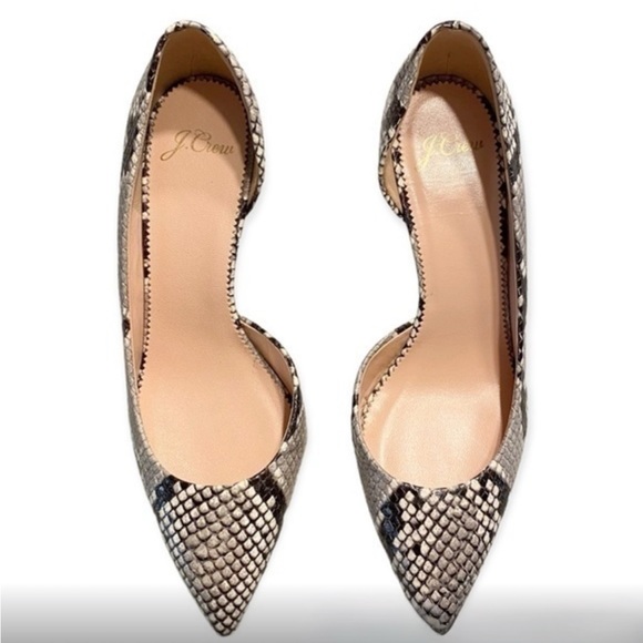 J.Crew Lucie pumps in snake skin embossed Leather - Picture 4 of 5